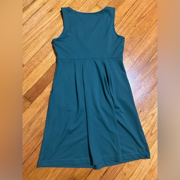 Eddie Bauer Aster 7 Day Crossover Waist Dress Moisture Green Size Small Petite - Picture 9 of 10